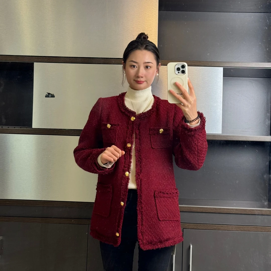 2318新款法式时尚气质百搭轻奢小香风外套