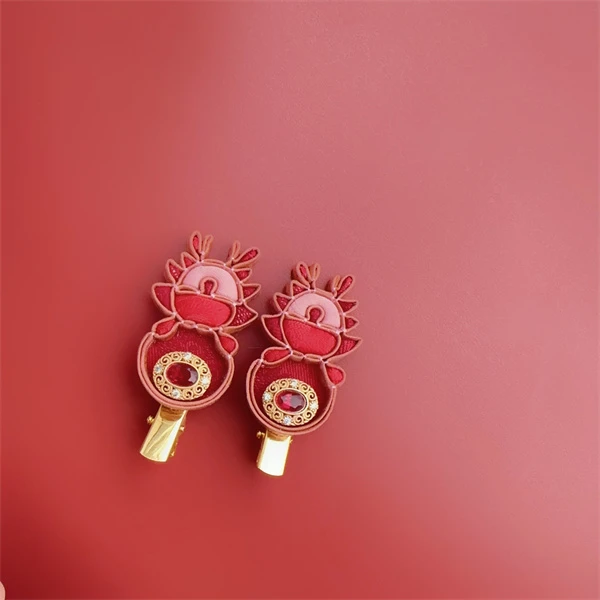 【龙宝宝】手工亲子非遗盘扣发夹配饰气质中式