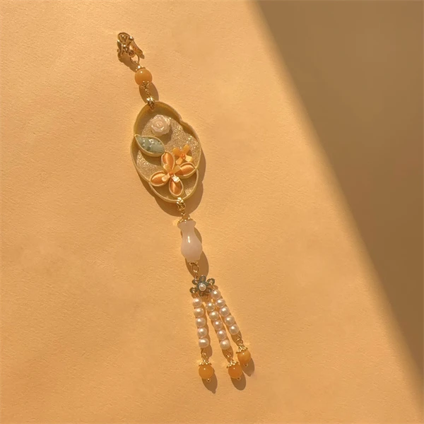 非金属布艺胸针 【广寒仙】手工百搭古风仙气素款国风简约非遗盘扣