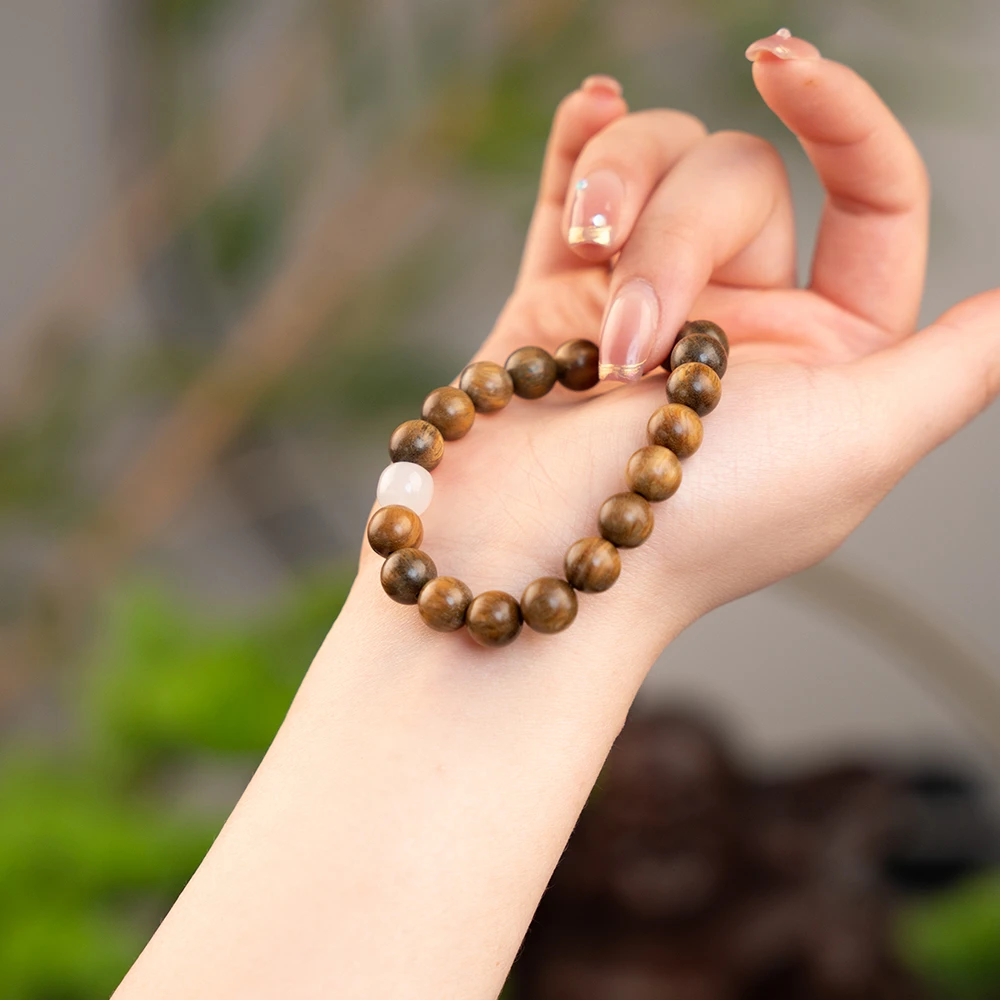 【开播浮利】沉水级天然阿根廷檀绿天山翠木质手串文玩手串天然香