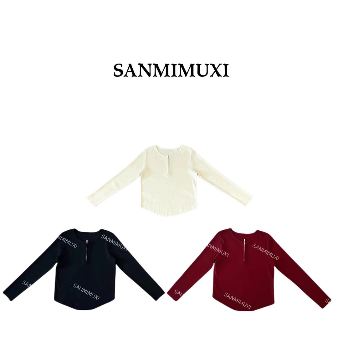 SANMI/叁米  【老友记】半拉链圆领针织衫上衣  1299