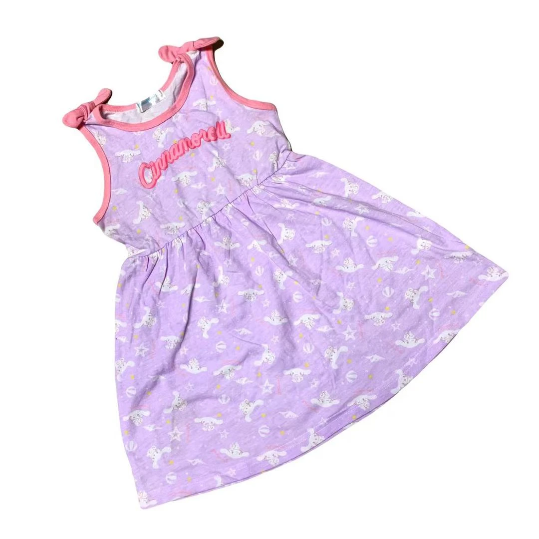 【三丽O】日单正版紫色玉桂狗女童无袖全棉连衣裙