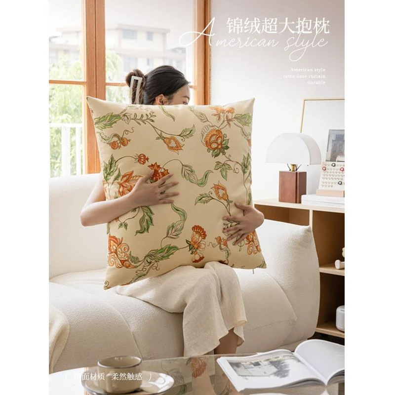 美式轻奢高级感抱枕卧室床头超大靠枕沙发大尺寸靠垫可拆洗大靠背