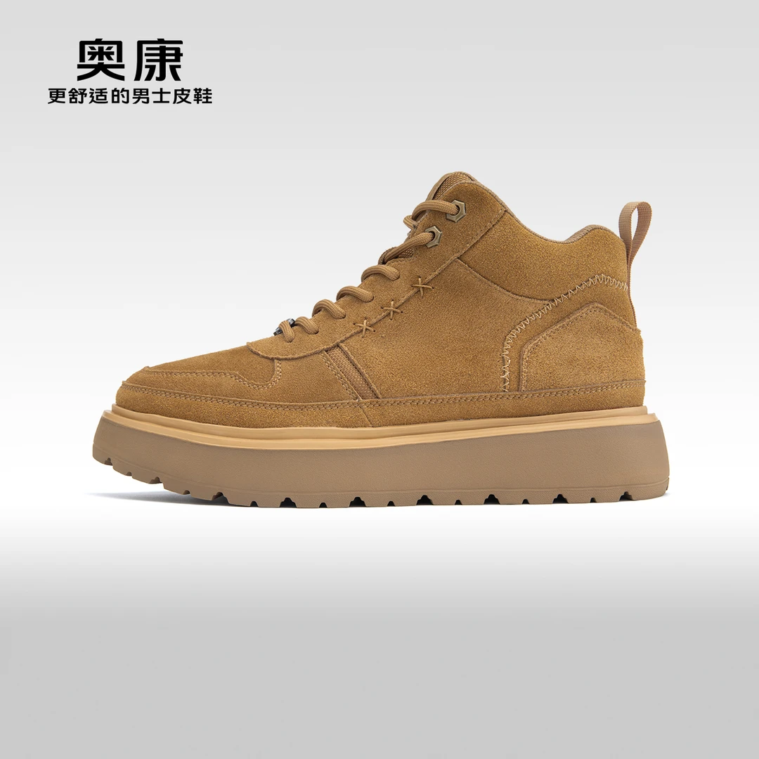 奥康男鞋马丁靴休闲鞋男士真皮马丁鞋