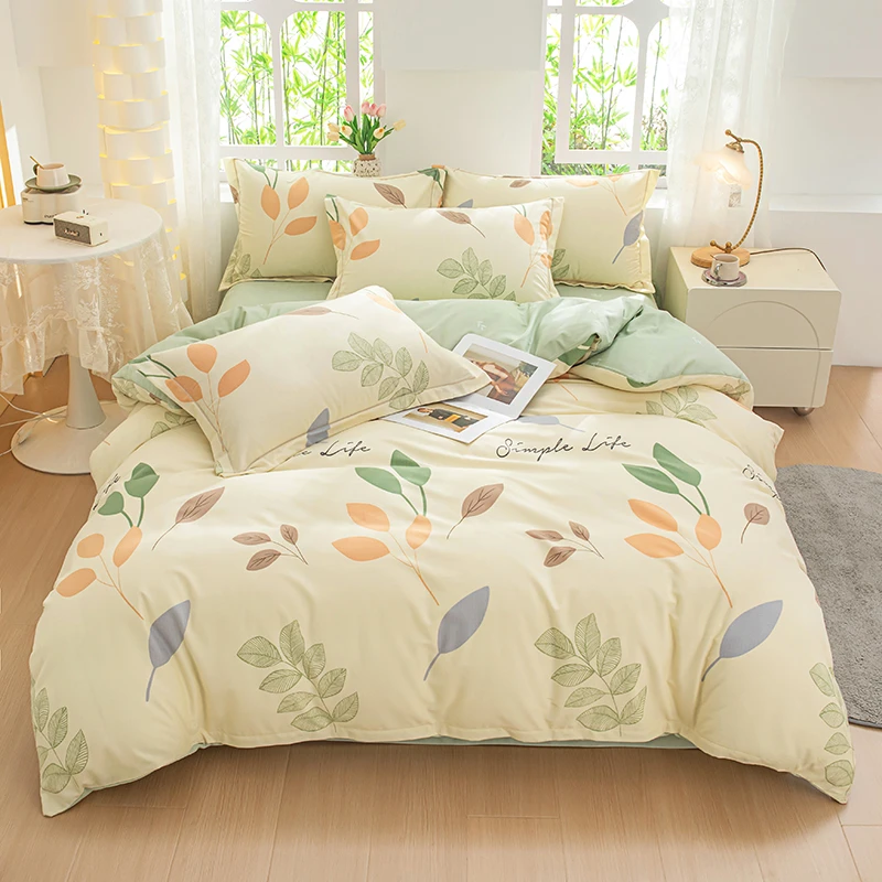 加厚80支全棉100纯棉床上用品四件套双不起球不褪色亲肤可裸睡