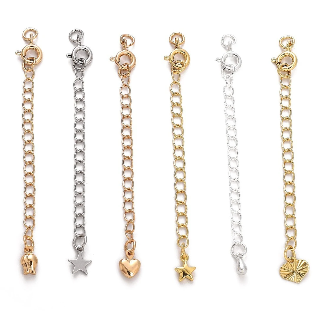 14/18K包金铜包铁圆扣尾链收尾链串珠延长链 手工diy配件热卖