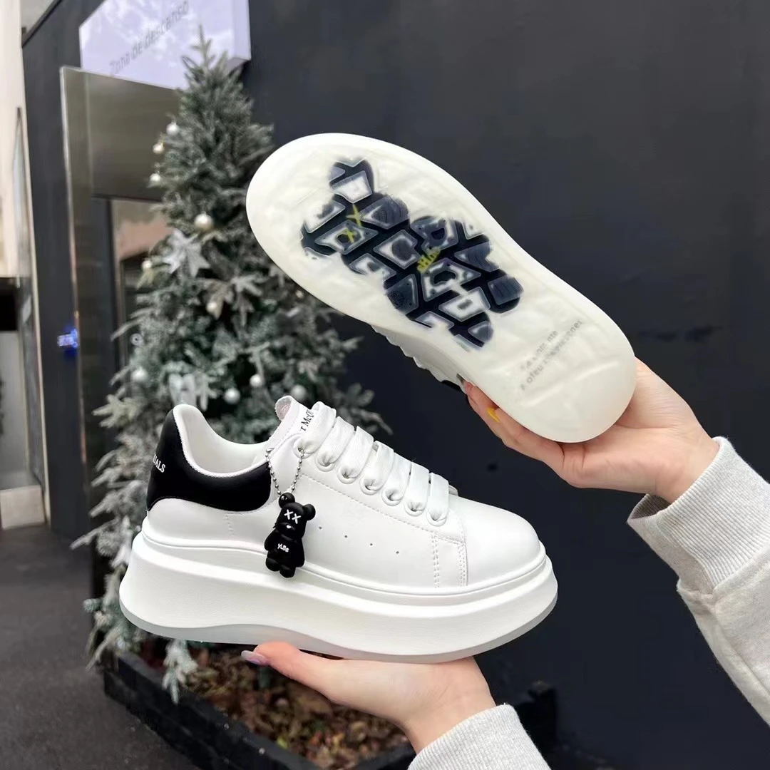 【胖姐潮鞋】2024新款春款小白鞋休闲鞋运动时尚百搭潮流厚底松糕底
