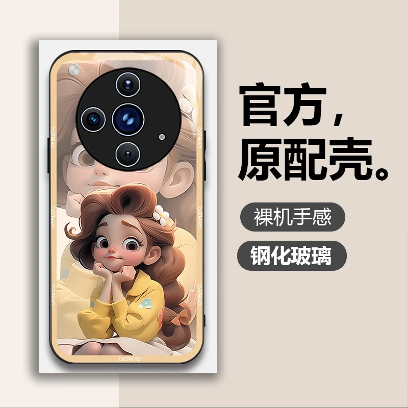 撑脸公主oppofindx7手机壳钢化玻璃硬防摔直边保护套全包潮牌壳