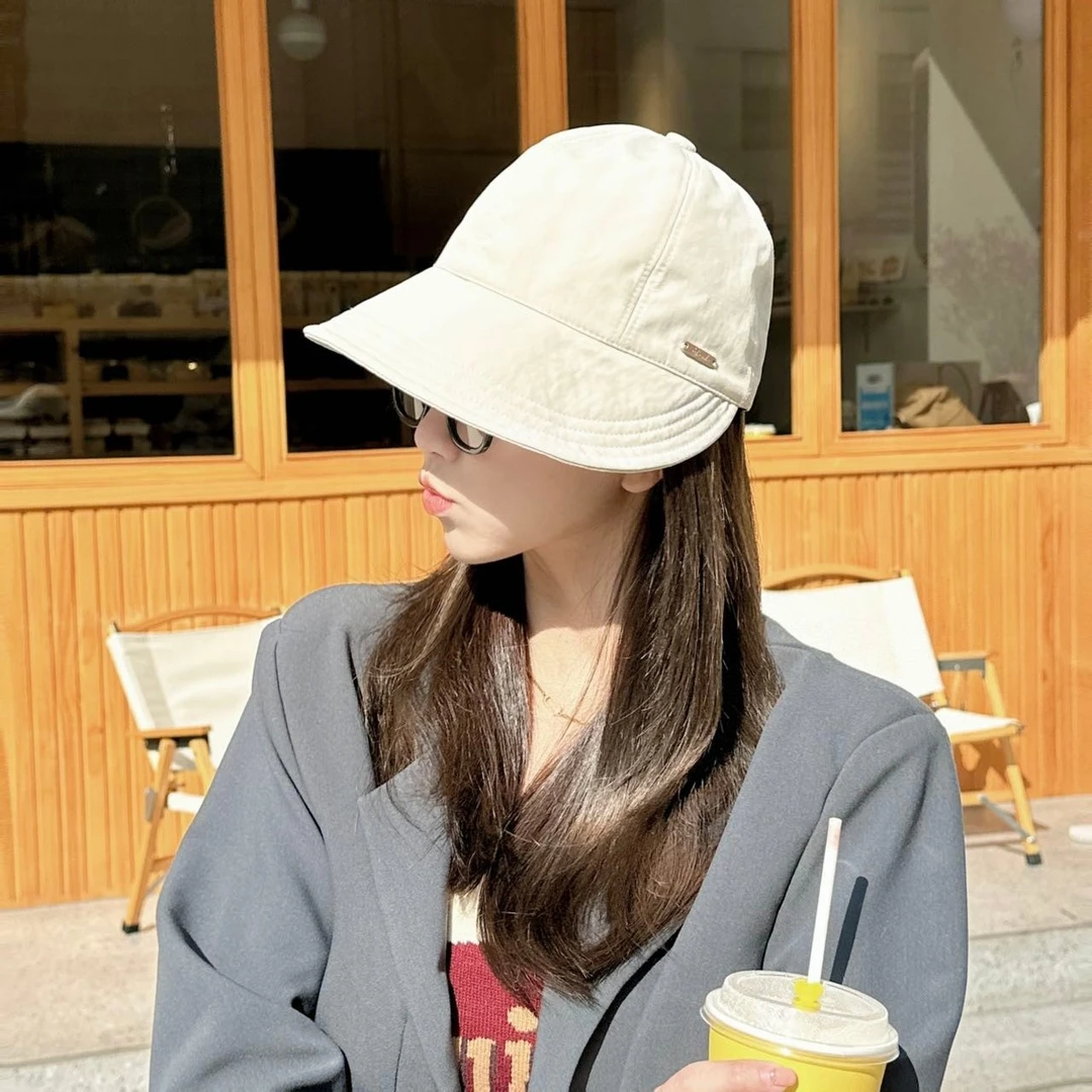 夏季洋气韩版显脸小宽檐渔夫帽女百搭帽子休闲素颜遮脸防晒遮阳帽