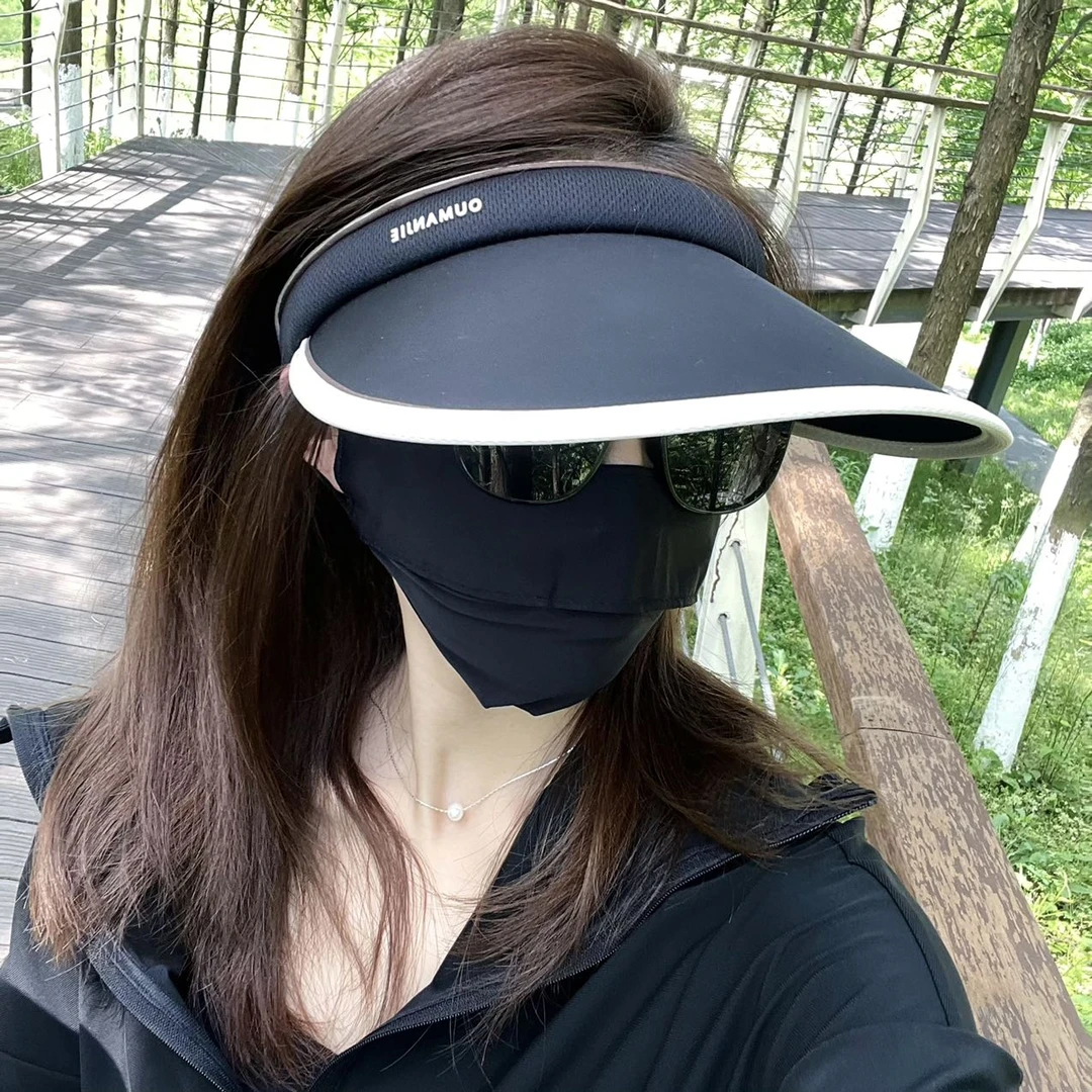 【双面冰丝发箍款】空顶鸭舌帽夏日ins百搭出游户外防晒遮阳帽Q144