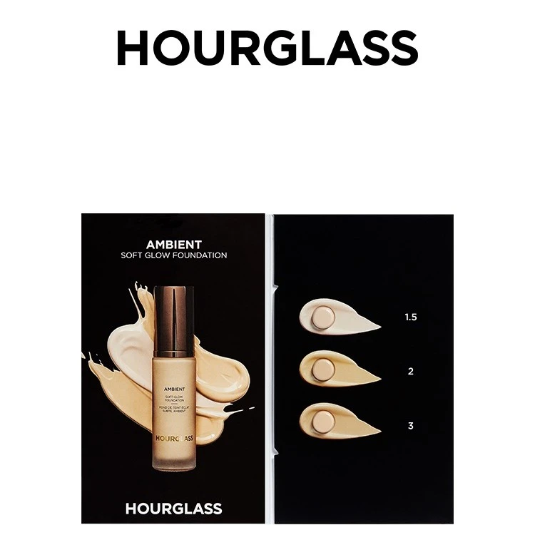 HOURGLASS柔光亮采光感粉底液试色卡