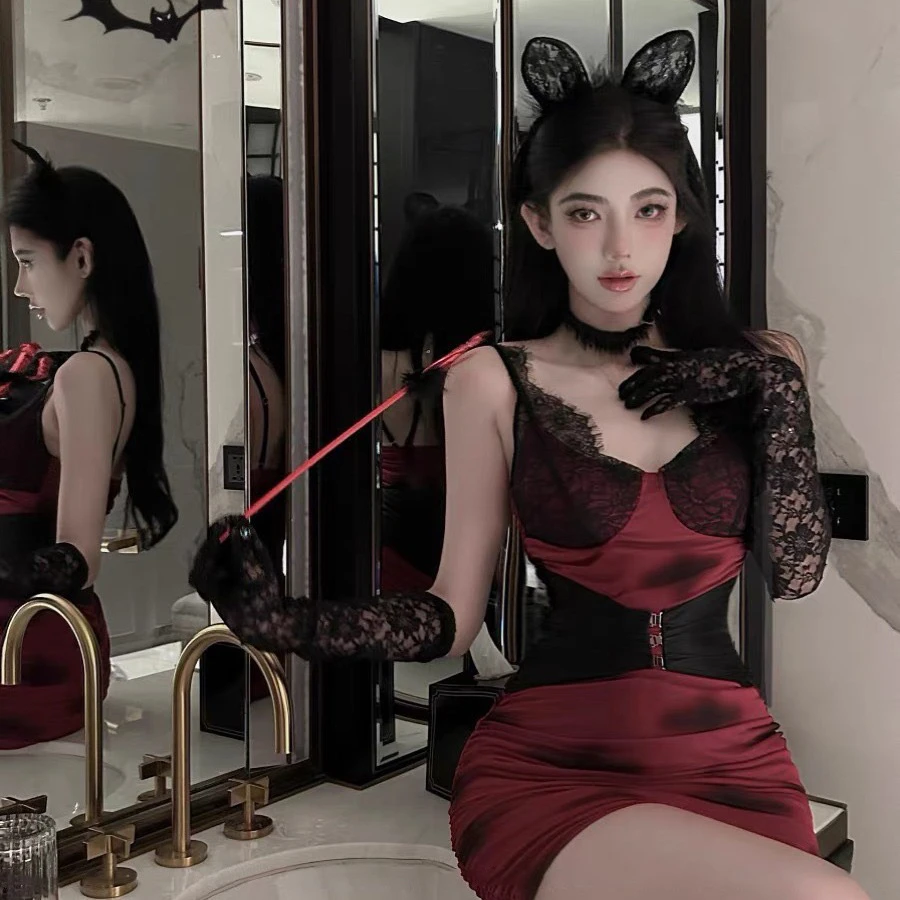 微胖mm性感御姐风蕾丝遮肉收腰包臀裙女纯欲风辣妹超显瘦2025新款