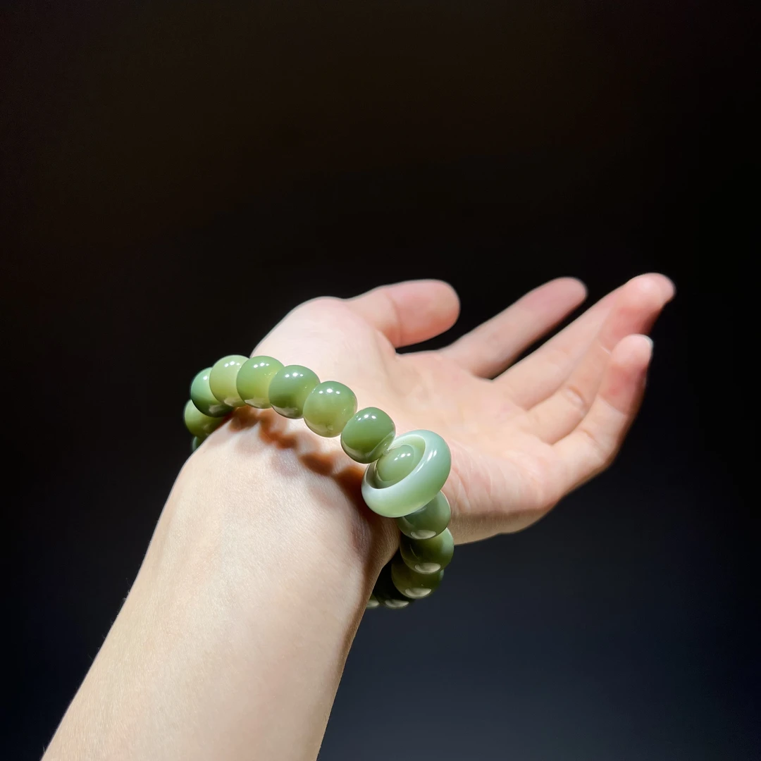 青提 天然菩提手串单圈男士女士