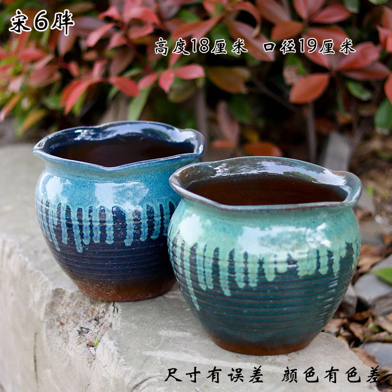 宋6胖-粗陶多肉盆卉绿植盆多肉老桩盆透气陶罐法师植物手工花盆