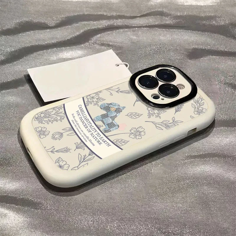 复古小蓝马适用iphone16苹果15promax全包手机壳14泡芙13p/12/11