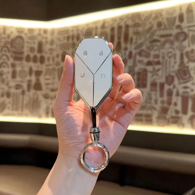 适用于比亚迪方程豹5钥匙套豹五豹3豹9豹8高档汽车包壳扣改装男女