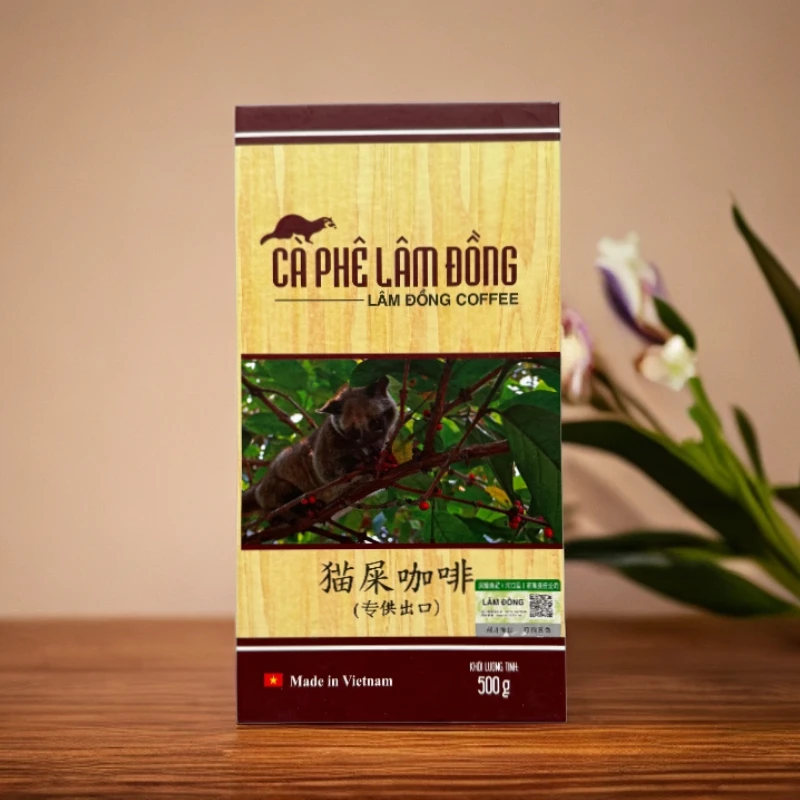 LAM DONG越南 进口 研磨混合猫屎咖啡味粉醇香500g(250gX2)礼盒装