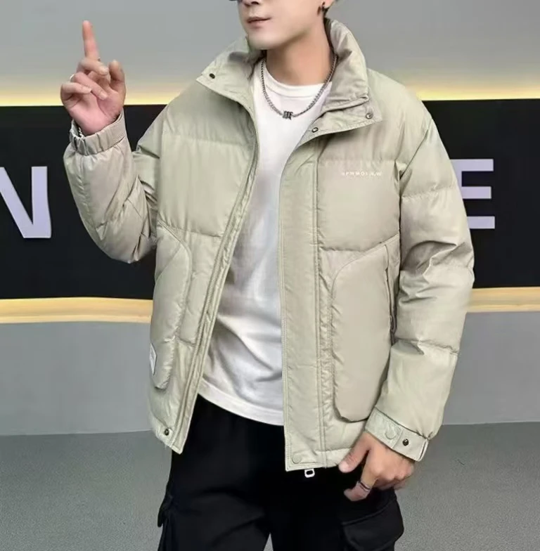 冬季新款百搭户外时尚潮流休闲立领防风御寒加厚保暖外套#Y9911