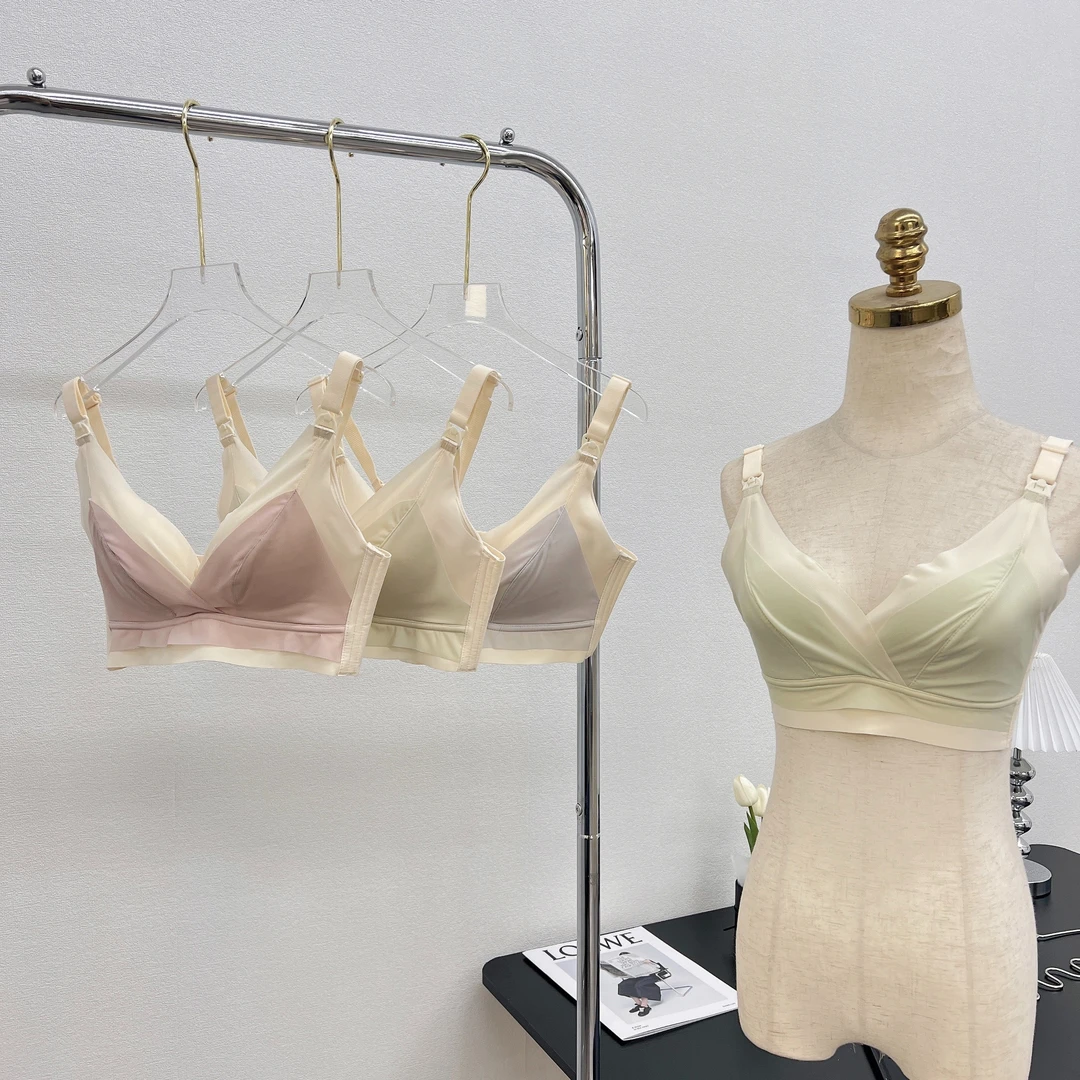 孕妇内衣女聚拢无钢圈哺乳文胸前开扣孕期哺乳期文胸罩蕾丝防下垂