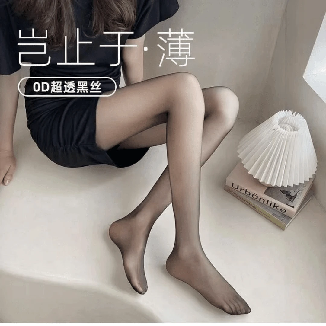 日系女天花板防勾丝不掉档高跟鞋搭配推荐穿搭黑肉色薄款连体春秋