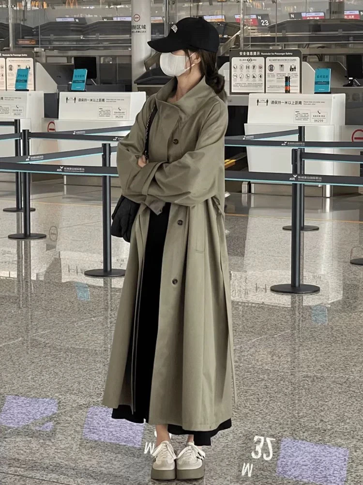 韩系慵懒宽松风衣外套【以直播扣号为准】乱拍发空包裹