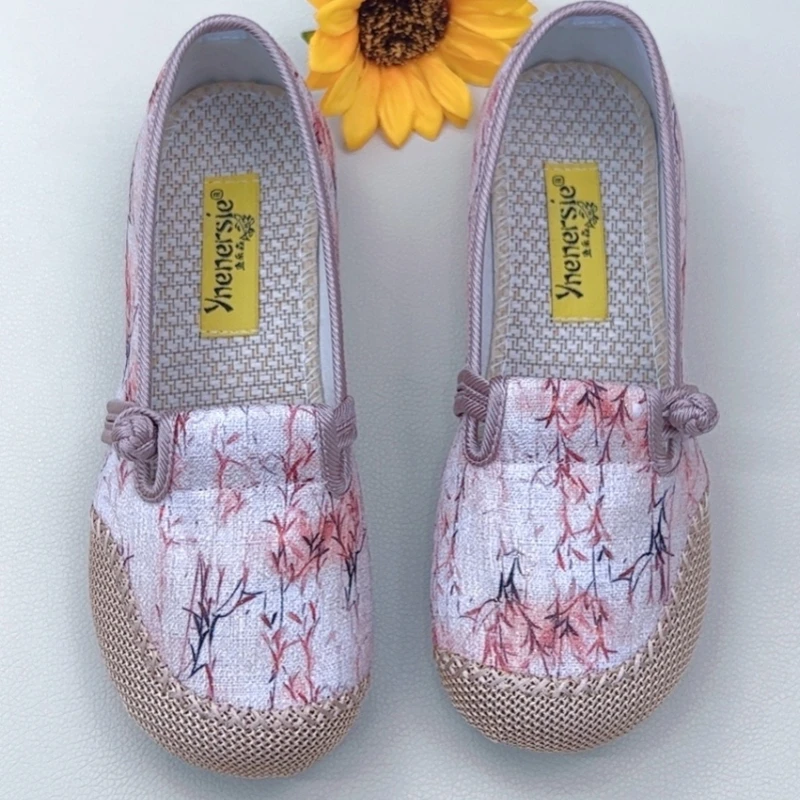 软底妈妈鞋夏季新款老北京布鞋透气舞蹈鞋女单鞋懒人一脚蹬汉服鞋