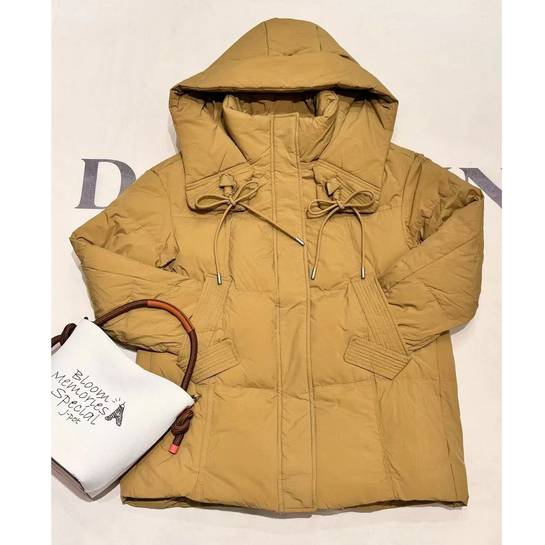 [68岁小姐姐]冬季韩系时尚洋气减龄中长款90白鸭绒羽绒服DJ 221