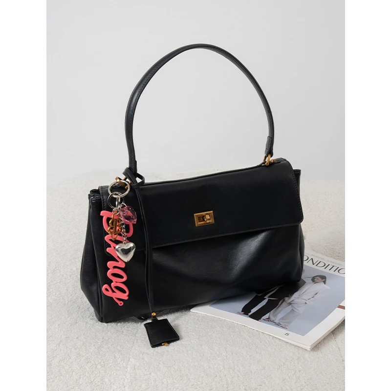 [68岁小姐姐]2024新款软羊皮大容量单肩凯莉包托特包D24DS 3906