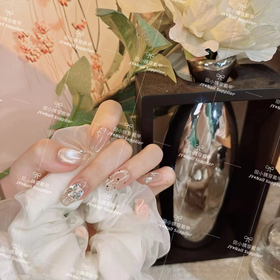 【月光手书】夏日浪漫纯手工穿戴甲美甲贴片可拆卸贴片