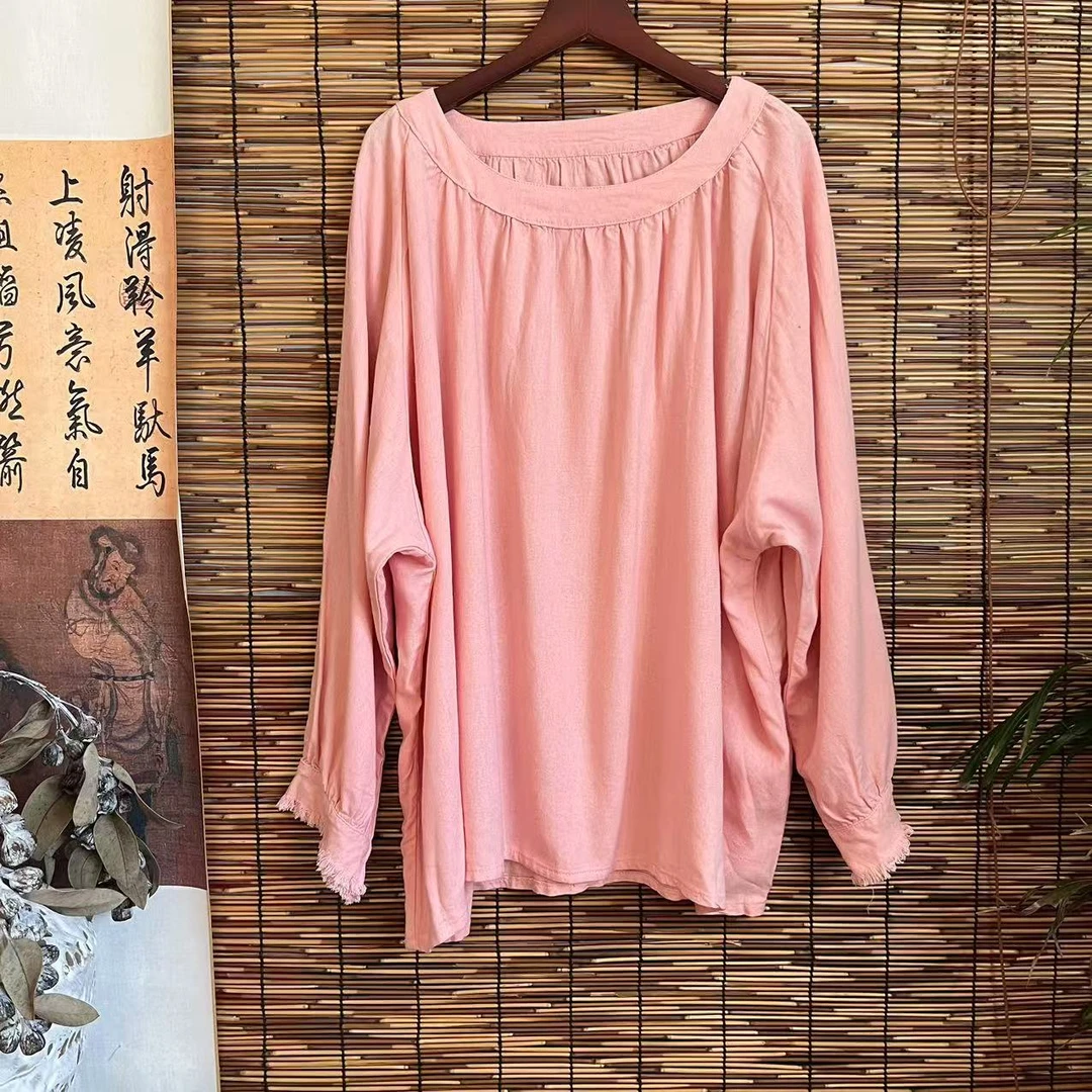 【大梅子推荐】设计款亚麻女神领上衣X3362B