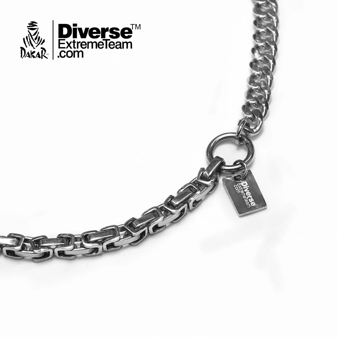 diverse 钛钢项链 锁/钥匙男欧美风LOGO钛钢链条简约个性链子时尚
