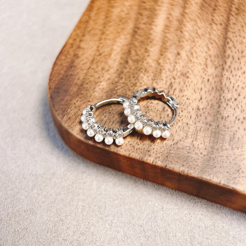 铜合金仿珍珠耳饰 【1790】韩/Ta/di/an/na伊莎贝拉公主耳环