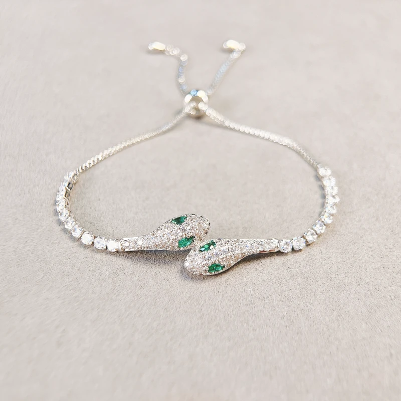 铜合金锆石手链 【1853】意/宝/灵蛇手链