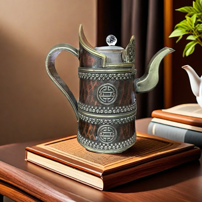 纯铜手工藏式青稞壶