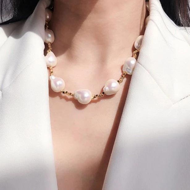 真空电镀大气个性时尚大女皇巴洛克锁骨链A