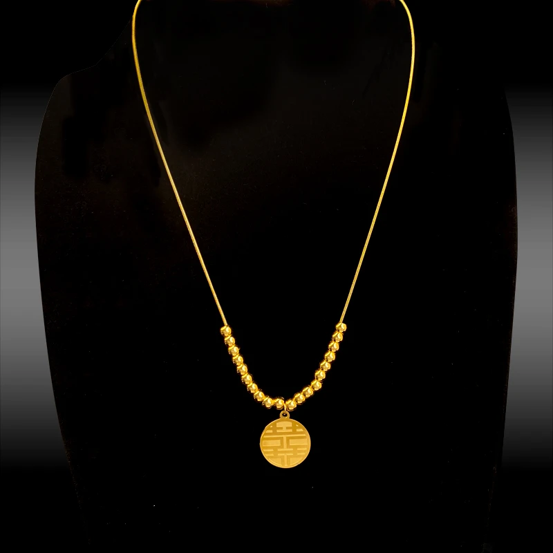 钛钢项链 轻奢时尚两面不掉色双面气质项链ins