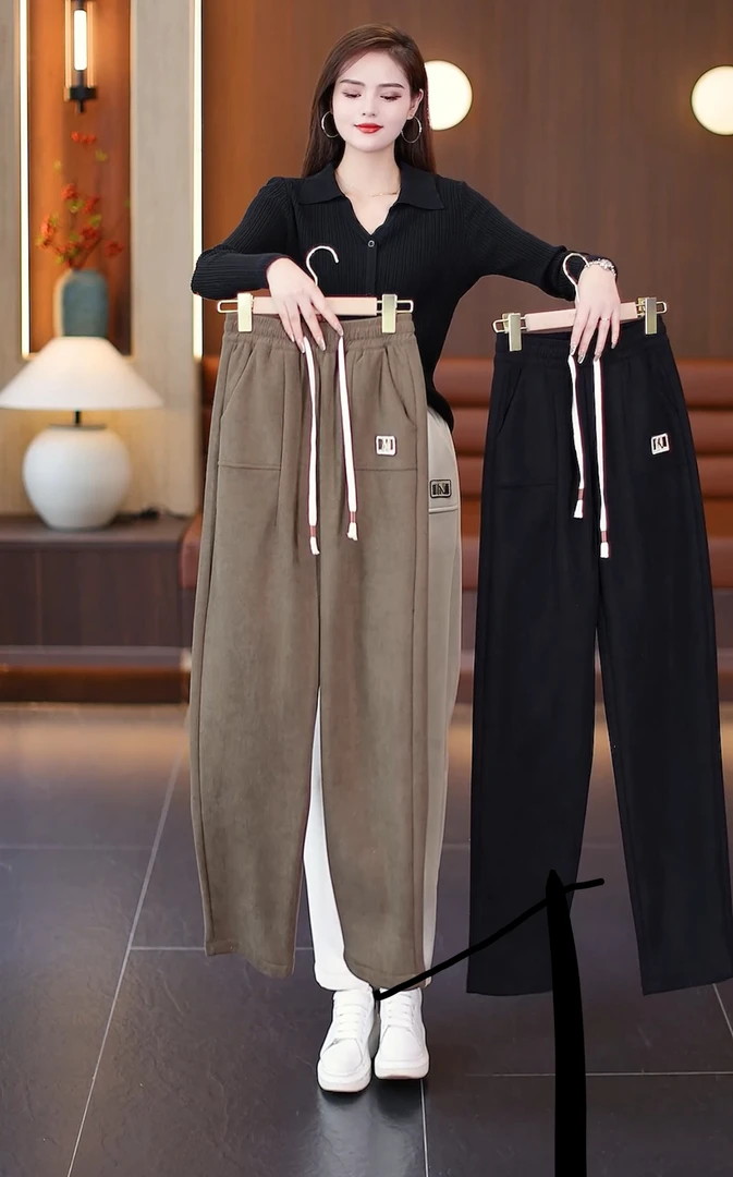 [工厂直发】秋冬哈伦裤新款休闲时尚百搭宽松加绒加厚洋气外穿