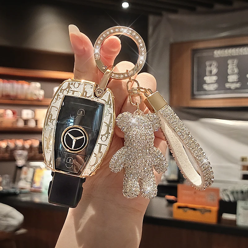 奔驰GLA200钥匙套c200l壳e级/c级/s级glc260l/a180/gle包扣高档女