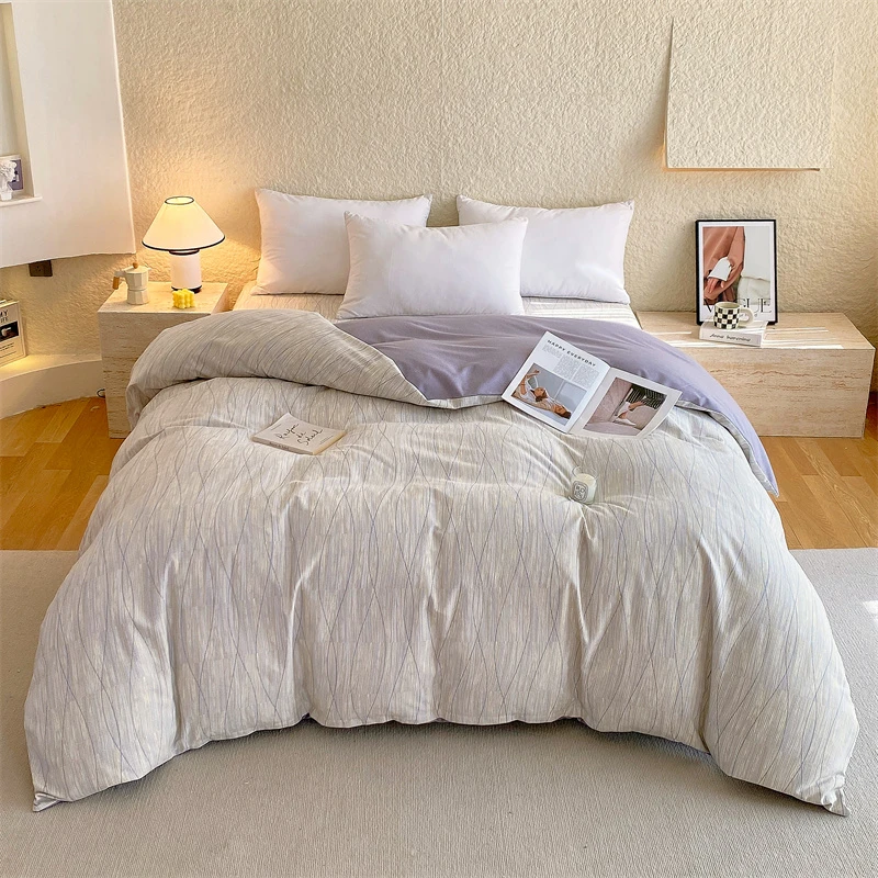 2024秋冬新款全棉加厚全棉棉100棉高品质生态磨毛四件套轻奢简约