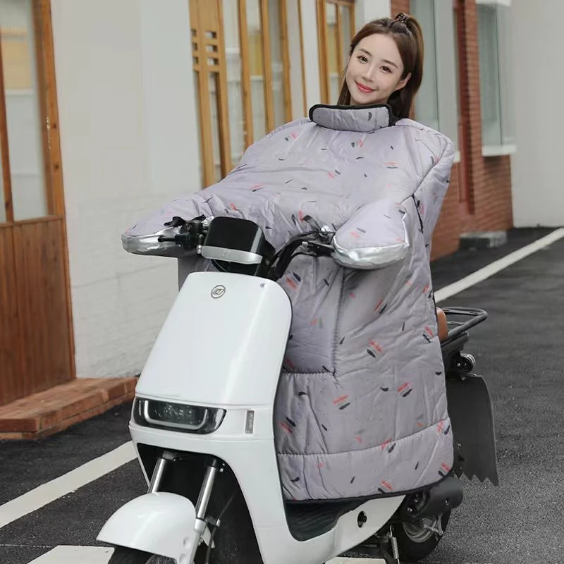 【围脖+护肩】2024电动车挡风被冬季加绒防水防风保暖侧翼抗寒加厚