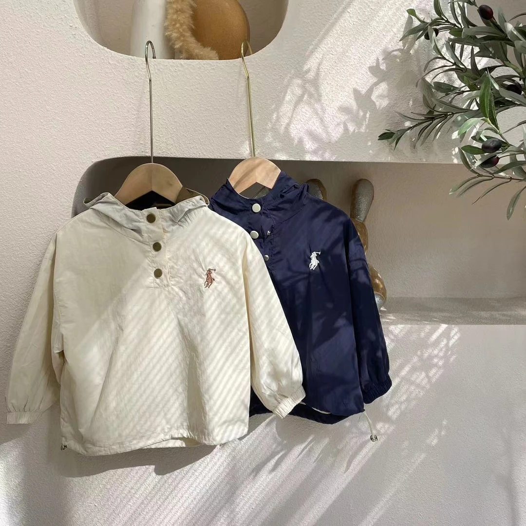 2024韩版男女童春秋连帽外套时尚休闲春款小童带帽外套