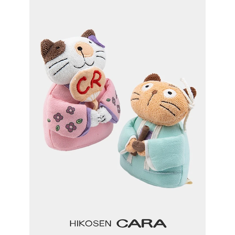 Hikosen CARA卡拉猫公仔摆件家居可爱卡通猫咪日本浴衣夏祭公仔