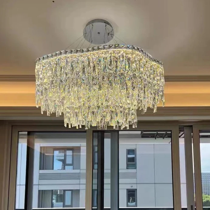 轻奢水晶灯后现代意式网红水晶饭厅吧台灯具餐厅设计师新款创意灯