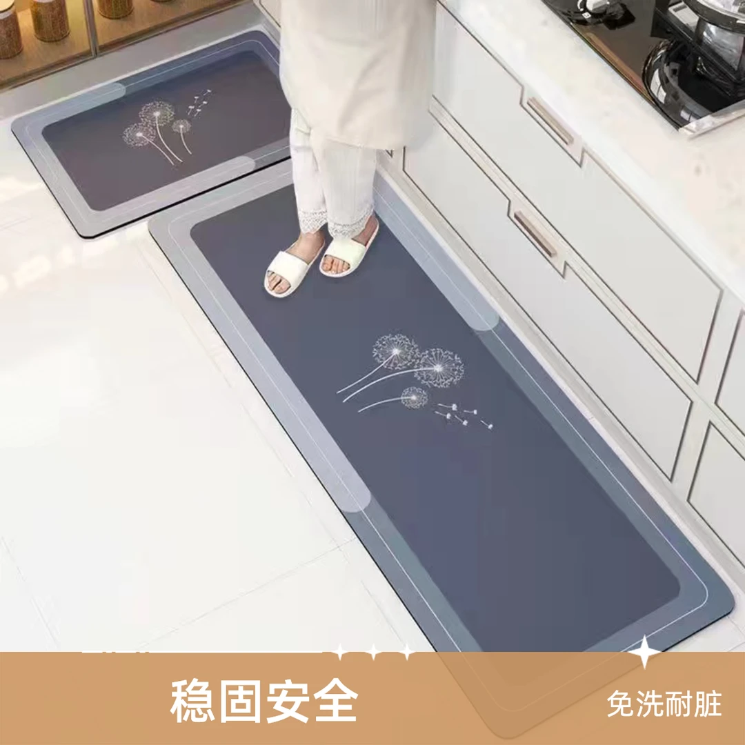 硅藻泥厨房用品地垫厨房吸水速干地垫家用吸油长条免洗耐脏脚垫