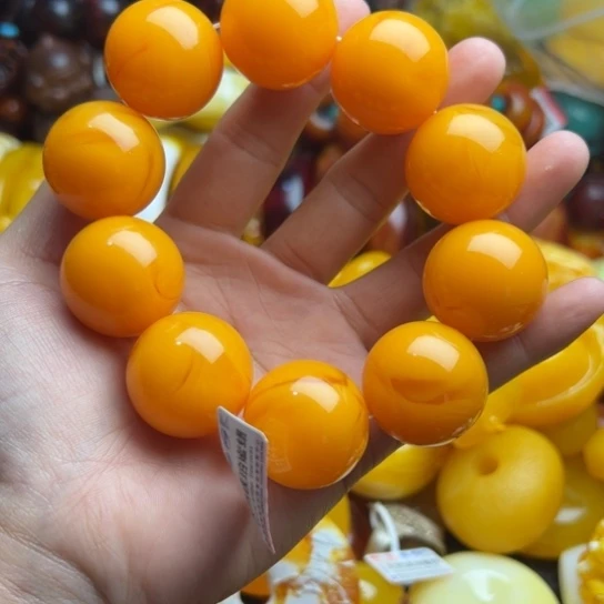 琥珀手串未镶嵌蜜蜡