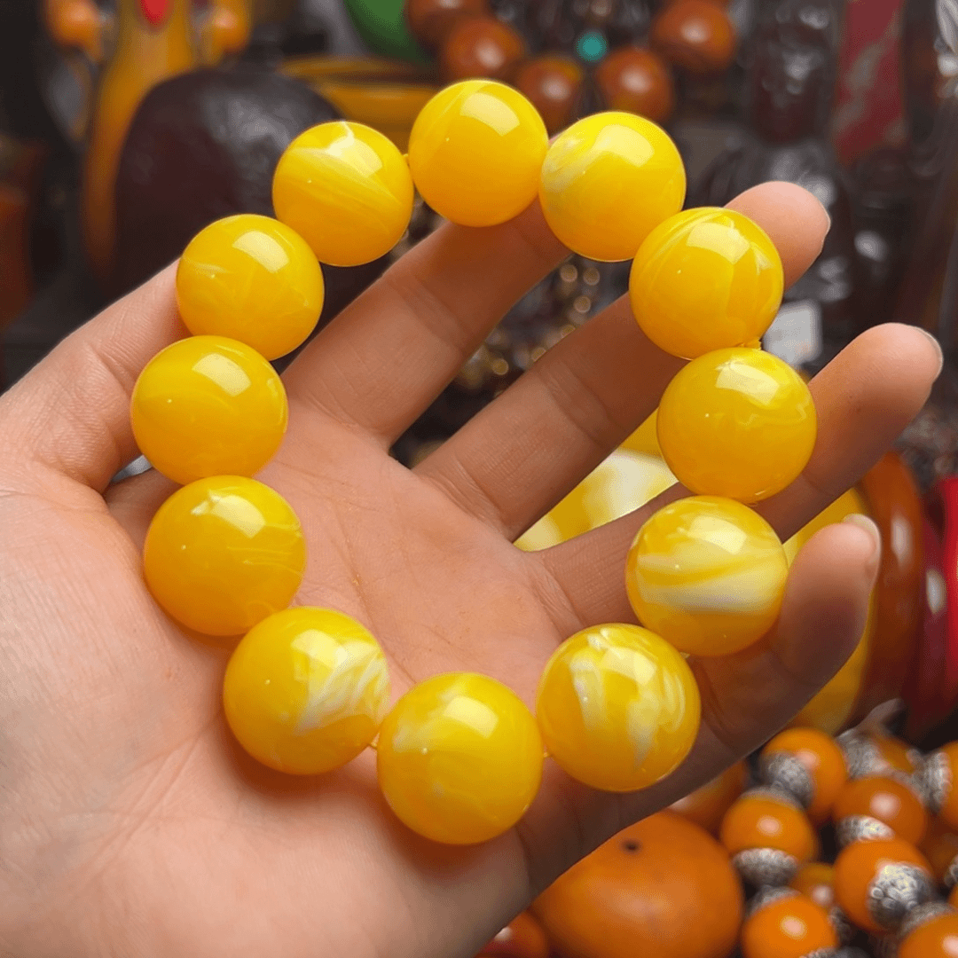 琥珀手链未镶嵌蜜蜡