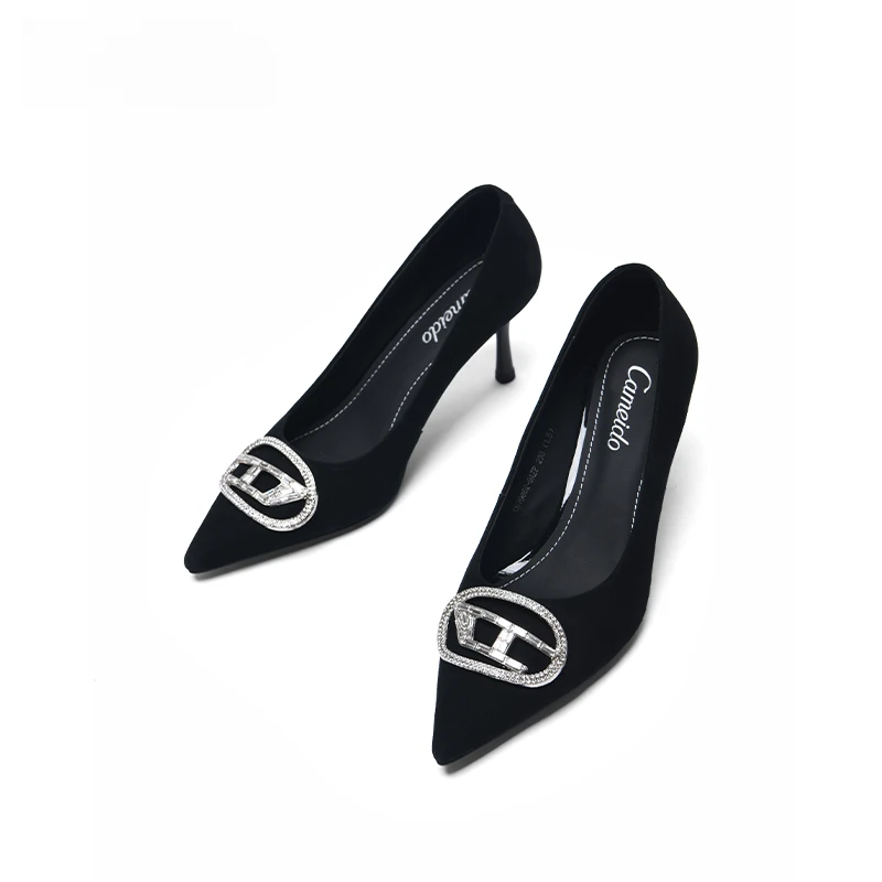 Cameido时尚气质尖头细跟百搭高跟鞋70862