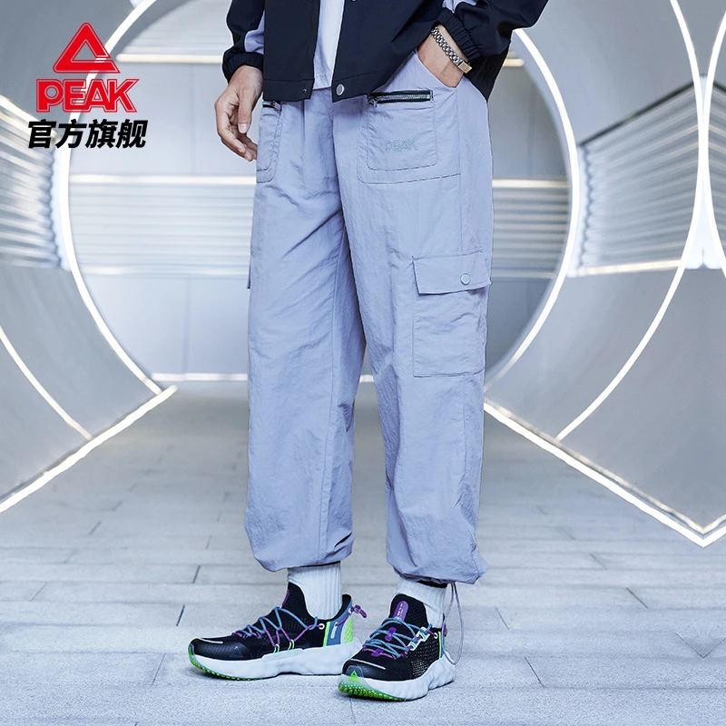 匹克梭织运动裤男态极云脚收口宽松弹力舒适休闲裤运动裤DF313131