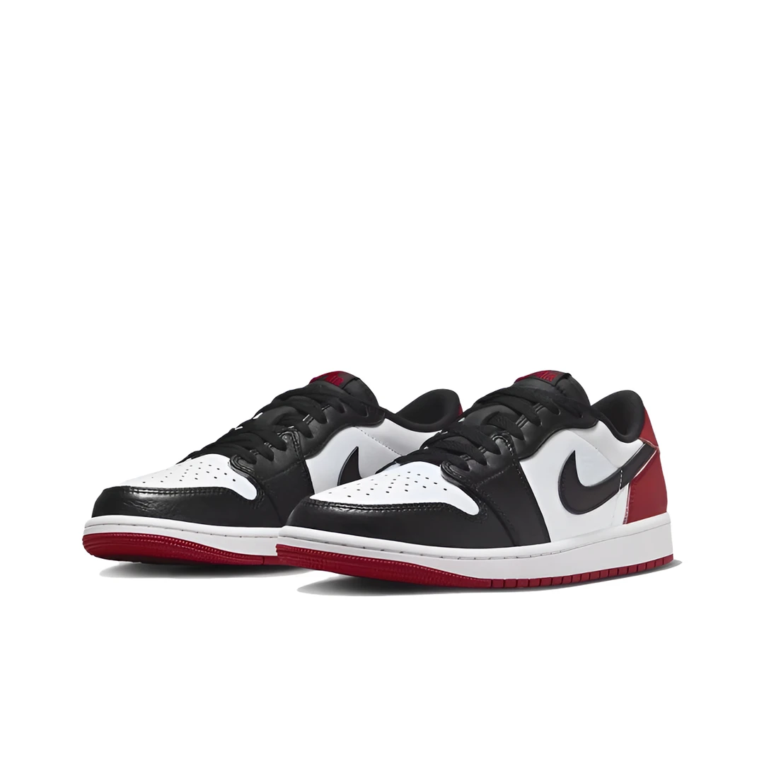 Air Jordan 1 Low AJ1黑脚趾OG 经典耐磨男女款复古篮球鞋 黑白红