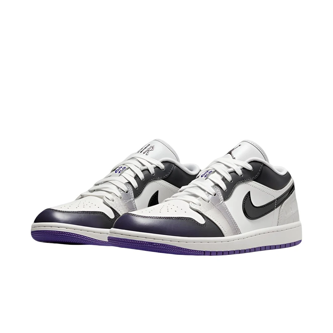 AIR JORDAN AJ1白黑紫 巴洛克 男女款 渐变褪色风格鞋 HF5759-101